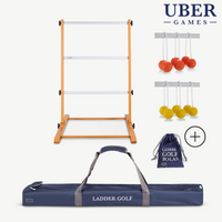 Laddergolf Set - Orange / Gelb - SOFT Leitergolf Profi Spiel Swingbal - Weiche Bolas - Komplett in luxus Tragetasche