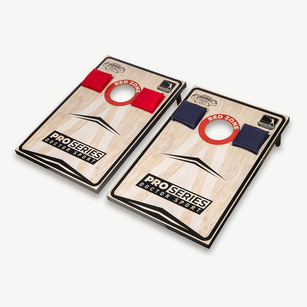 Dr Sport - Cornhole Pro Series - Double Board 90 x 60cm Set mit 8 Bean Bags und Tragetasche