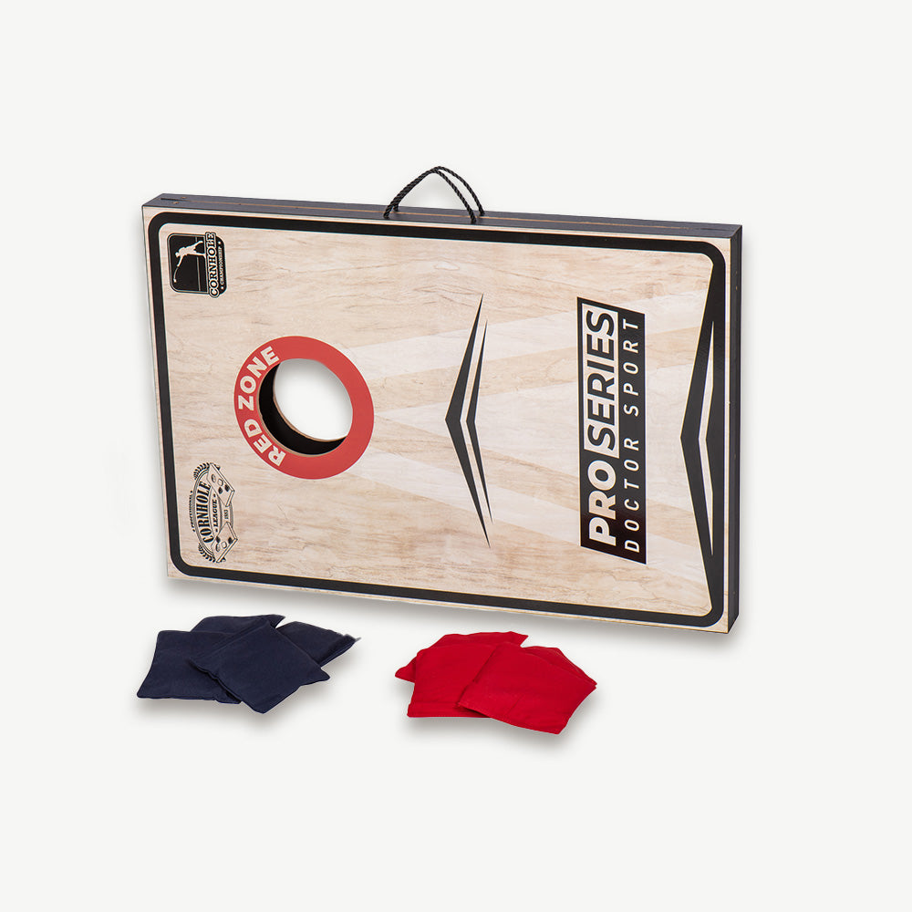 Dr Sport - Cornhole Pro Series - Double Board 90 x 60cm Set mit 8 Bean Bags und Tragetasche