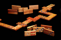 Mega Dominos aus Holz - Made in Indien - in Tragetasche
