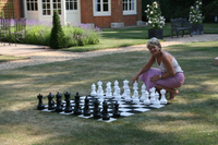 Garten-Schachmatte Schachbrett - Kunststoff - 140x140 cm - 64 Spielflächen