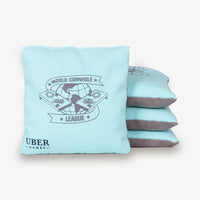 World Cornhole League Cornhole Bean Bags - 4 Grau und 4 Grün - 1 Seite gleitet nicht 1 schnelle Seite