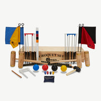 Executive Croquet Set - 4 Spieler - England Original Krocket-Spiel - in Indien hergestellt - Sehr Hochwertig