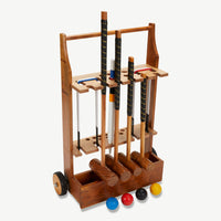 Familie Krocket Set - 4 Spieler - Eco Hartholz - Design in England - in Indien hergestellt - Komplett