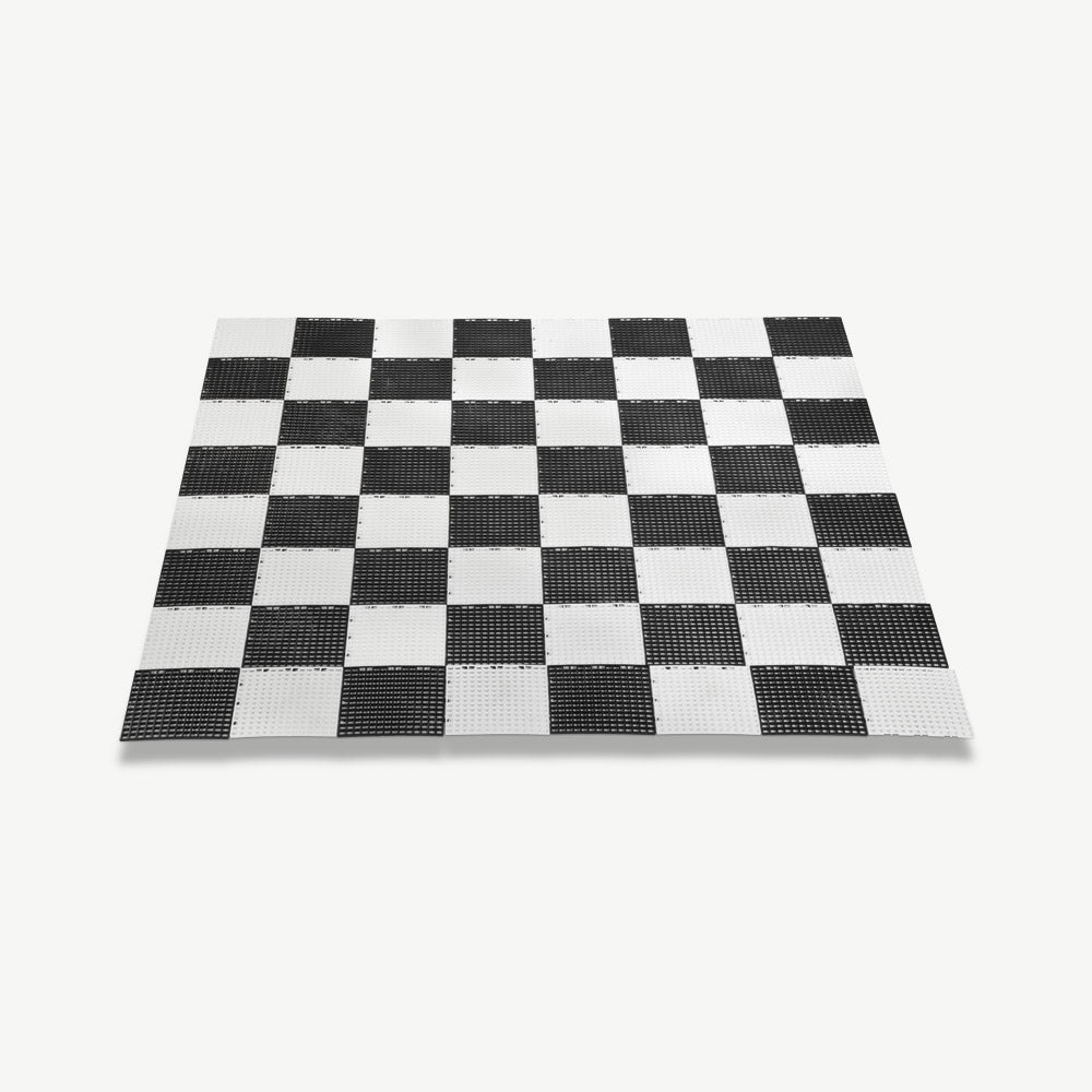 Garten-Schachmatte Schachbrett - Kunststoff - 140x140 cm - 64 Spielflächen