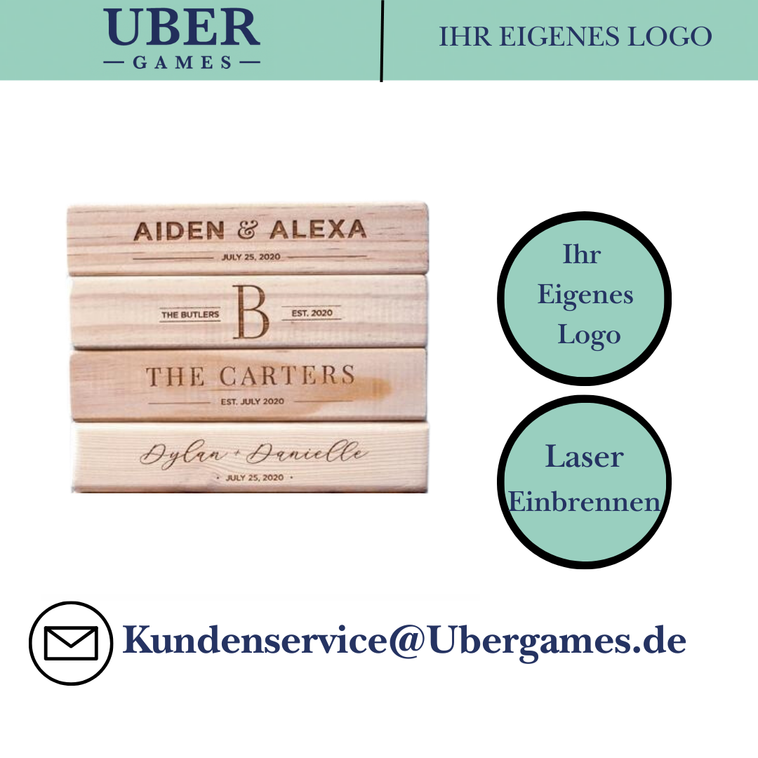 Einzigartig:  XL Hartholz Stapelturm Spiel – FSC Holz – 120–260 cm mit Canvas Tragetasche
