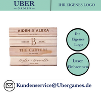 Einzigartig:  XL Hartholz Stapelturm Spiel – FSC Holz – 120–260 cm mit Canvas Tragetasche