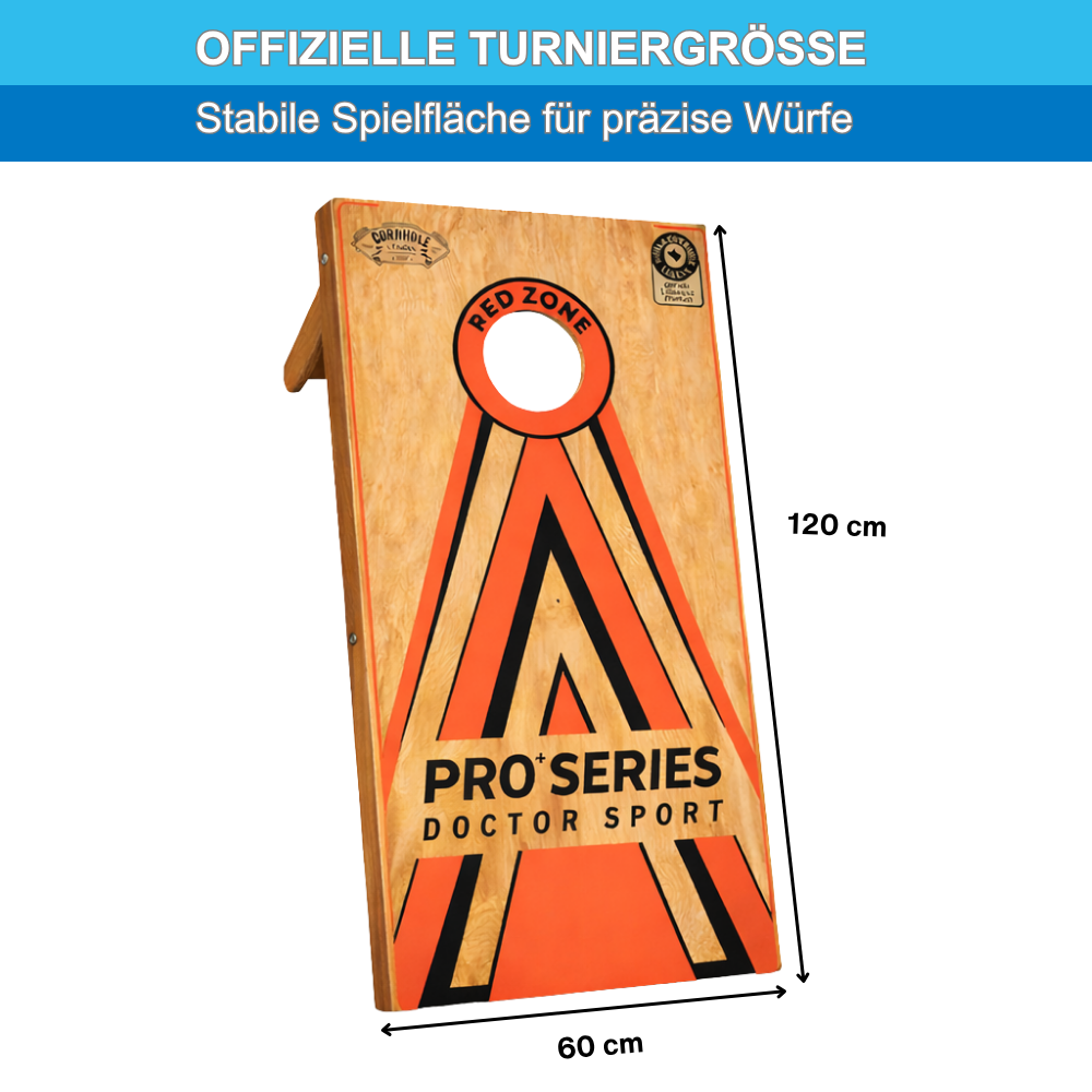 Dr Sport Cornhole Pro+ Series – 100% Holz – 120×60 cm – 1 oder 2 Boards