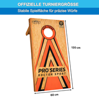 Dr Sport Cornhole Pro+ Series – 100% Holz – 120×60 cm – 1 oder 2 Boards