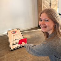 Profi Cornhole Pro Series - 120 x 60cm Set mit 8 Bean Bags und Tragetasche - Red Zone - Superspiel