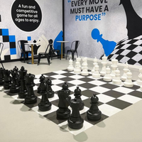 XXXL Großschach-Set - Gartenschach bis 64 cm - 2-teilig - UV-geschützt - Schachspiel XXL