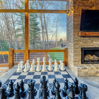 XXL Großschach-Set - Gartenschach bis 41 cm - 1-teilig - UV-geschützt - Schachspiel XXL