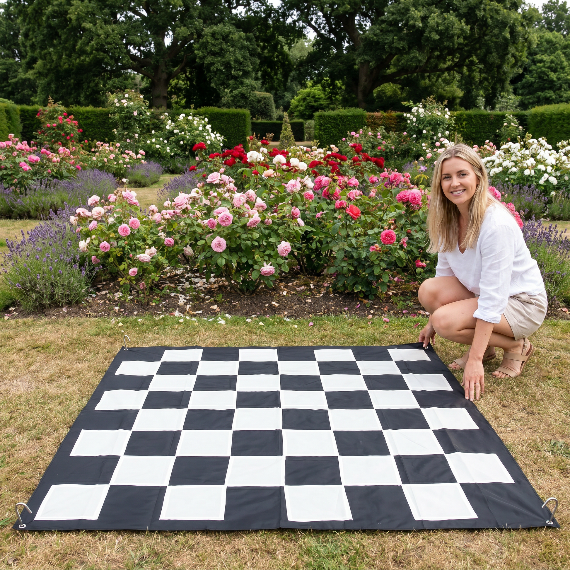 Gartenschachmatte - Nylon 138x138 cm