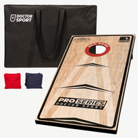 Profi Cornhole Pro Series - 120 x 60cm Set mit 8 Bean Bags und Tragetasche - Red Zone - Superspiel
