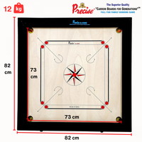 Precise Carrom - ama-8 mm - 12 kg.  Turnier Brett - Indien - Komplett - Turnier