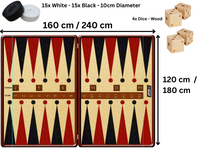 XXL Backgammon - 160x120 cm oder 240x180 cm