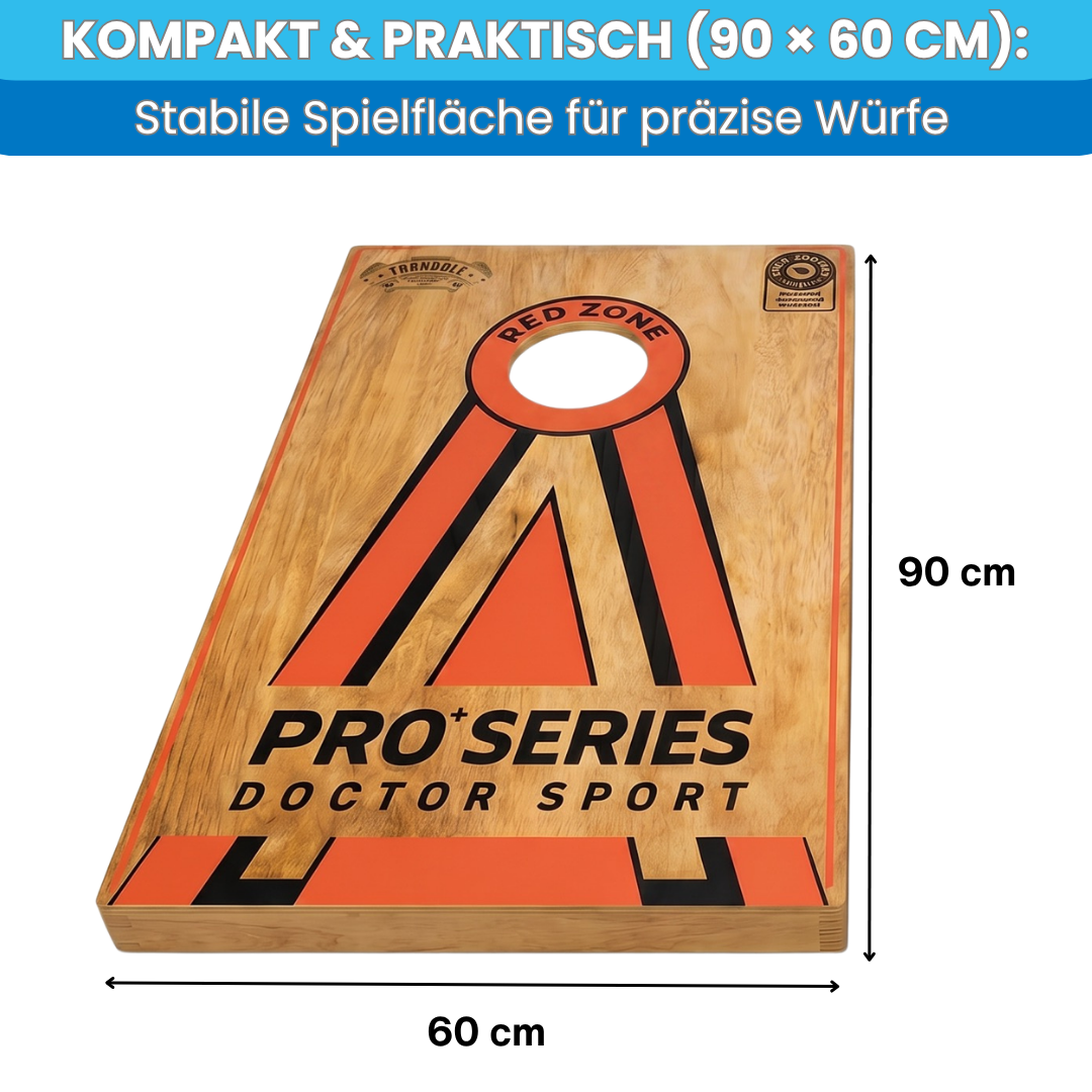 Dr Sport Cornhole Pro+ Double Board Set – 90x60 cm – 100% Holz – 14 kg