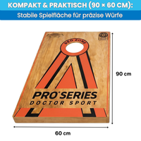 Dr Sport Cornhole Pro+ Double Board Set – 90x60 cm – 100% Holz – 14 kg