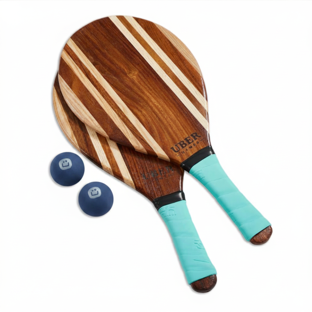 Uber Beach-Tennis-Set - Brasilianisches Frescobol - in luxus Canvas Tasche