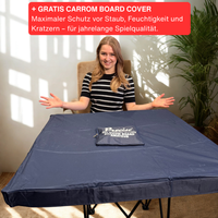 Precise Carrom - ama-8 mm - 12 kg.  Turnier Brett - Indien - Komplett - Turnier