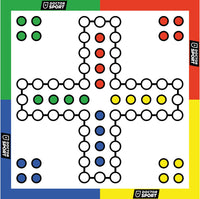 Ludo - Mensch Spiel XXL - 4 Spielern - Spielfeld von 100x100 cm bis 500x500 cm - Mit Würfeln und Spielfiguren!