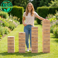 XXL Blocken Stapelturm Spiel - bis 200 cm hoch – FSC-holz, 5 Größen bis 200 cm