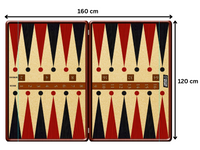 XXL Backgammon - 160x120 cm oder 240x180 cm