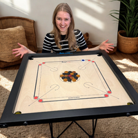 Precise Carrom - ama-8 mm - 12 kg.  Turnier Brett - Indien - Komplett - Turnier