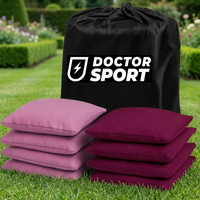 DOCTOR Sport Cornhole Bean Bags 8er Set (4+4) – 15x15 cm – 400 g – All-Weather – Tasche