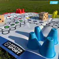 Ludo - Mensch Spiel XXL - 4 Spielern - Spielfeld von 100x100 cm bis 500x500 cm - Mit Würfeln und Spielfiguren!
