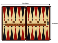 XXL Backgammon - 160x120 cm oder 240x180 cm