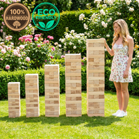 Einzigartig:  XL Hartholz Stapelturm Spiel – FSC Holz – 120–260 cm mit Canvas Tragetasche
