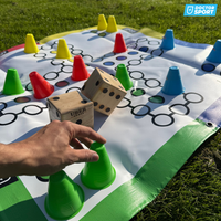 Ludo - Mensch Spiel XXL - 4 Spielern - Spielfeld von 100x100 cm bis 500x500 cm - Mit Würfeln und Spielfiguren!