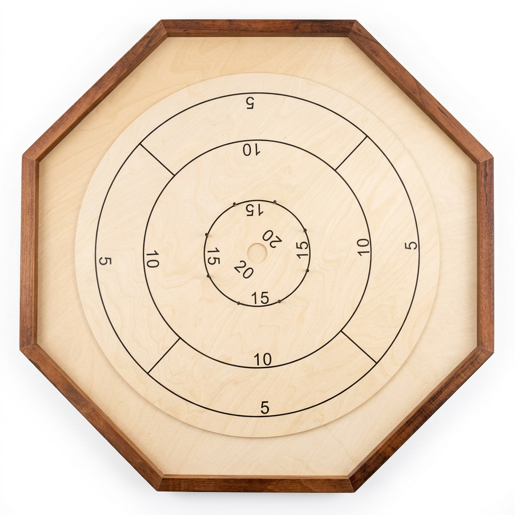 Crokinole - Original 69x69cm - mit Tasche - Kanadisches Strategiespiel - Komplett