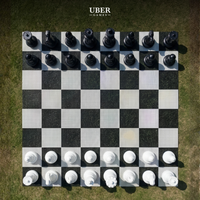XXXL Großschach-Set - Gartenschach bis 64 cm - 2-teilig - UV-geschützt - Schachspiel XXL