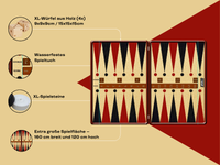 XXL Backgammon - 160x120 cm oder 240x180 cm