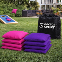 DOCTOR Sport Cornhole Bean Bags 8er Set (4+4) – 15x15 cm – 400 g – All-Weather – Tasche
