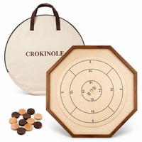 Crokinole - Original 69x69cm - mit Tasche - Kanadisches Strategiespiel - Komplett