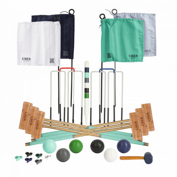 Profi Croquet Set - 6 Spieler - Indien Hartholz - Design in England - Komplett