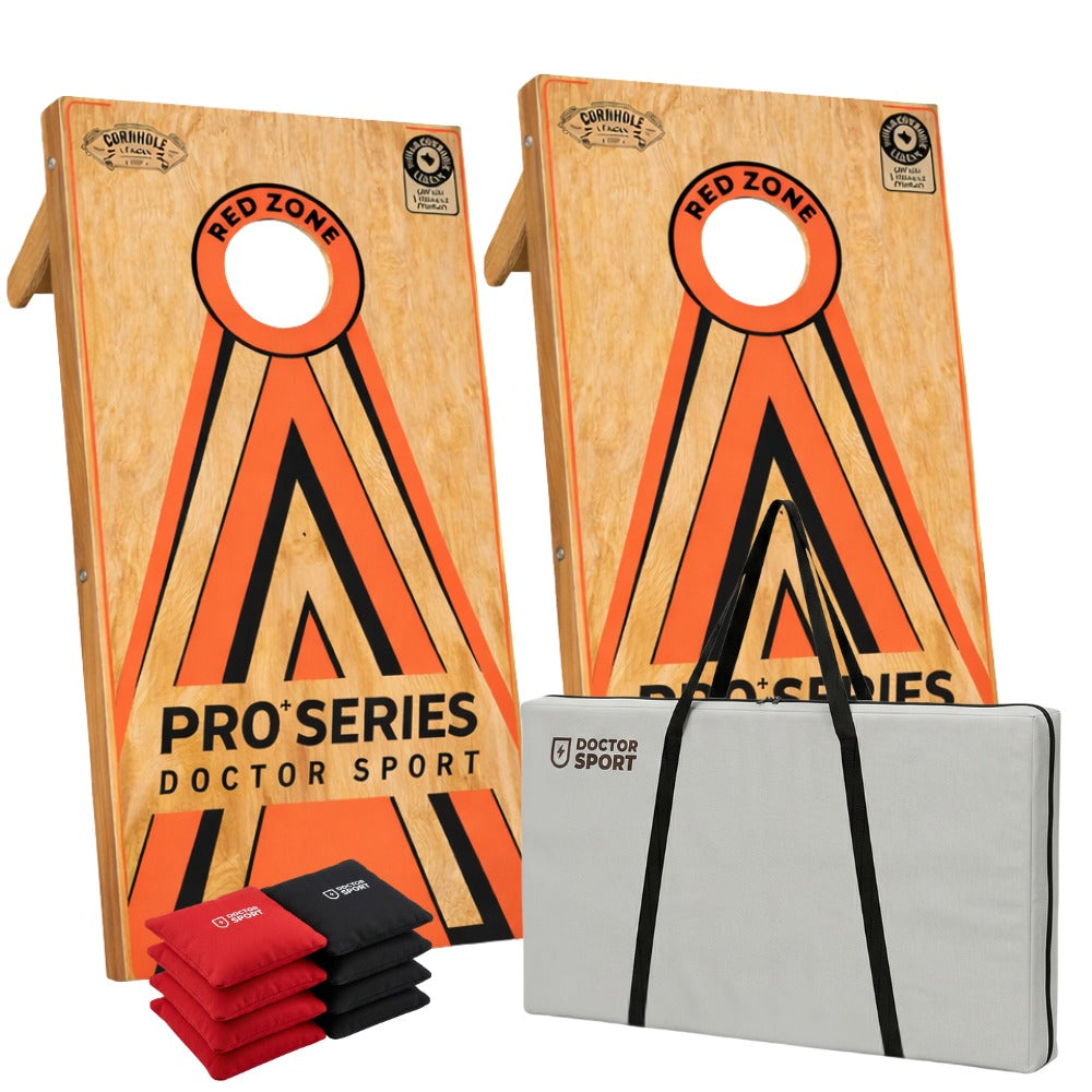 DOCTOR SPORT Cornhole Pro+ Set 120x60 cm mit 2 Boards, 8 Bean Bags und Tragetasche (DS-599-120x60-2x)