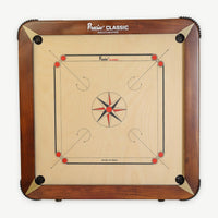 Precise Carrom Champion 24mm World-Class Edition, Draufsicht mit Precise Classic Schriftzug auf dem Rahmen