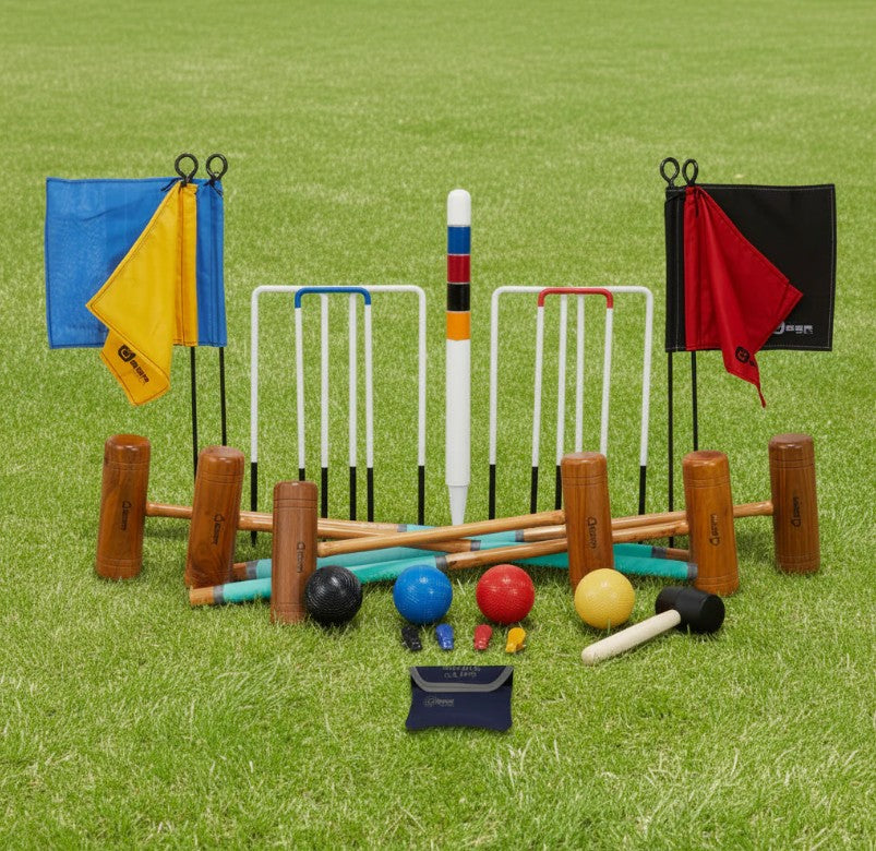 Profi Croquet Set - 4 Spieler - Hartholz - England Design