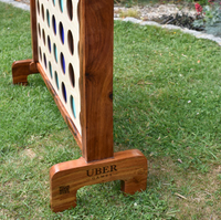 Giga 4 Gewinnt - ECO Eschenholz - 83x63cm - Hartholz Indien - Komplett mit 42 Scheibe