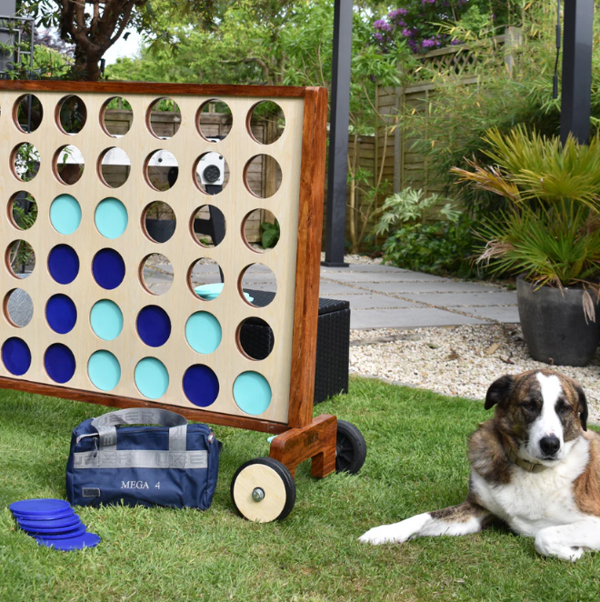 Mega 4 Gewinnt - ECO Eschenholz - 115x82 cm - Made in Indien - Design in England - 4 in einer Reihe