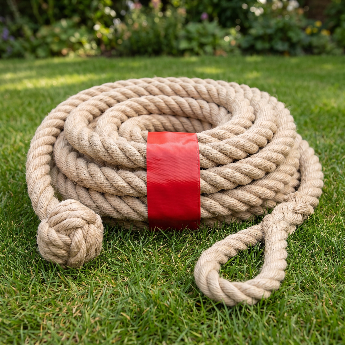 Pro Tauziehen - 10-Meter-Seilzug - mit Knopf und Schlaufe ausgestattet