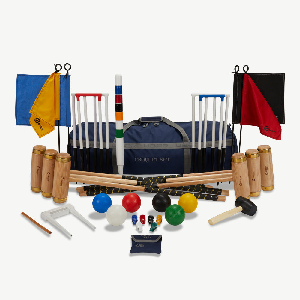 Executive Croquet Set - 6 Spieler - England Original Krocket-Spiel - Komplett - in Indien hergestellt