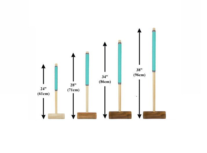 Familie Krocket Set - 6 Spieler - Eco Hartholz - 6 Farben - Stahltore - Komplett Crockett Spiel