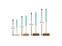 Familie Krocket Set - 6 Spieler - Eco Hartholz - 6 Farben - Stahltore - Komplett Crockett Spiel