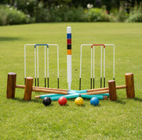 Familienkrocket Set - 4 Spieler - Eco Hartholz - Design in England - in Indien hergestellt