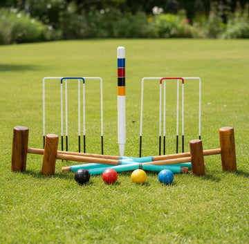 Familienkrocket Set - 4 Spieler - Eco Hartholz - Design in England - in Indien hergestellt
